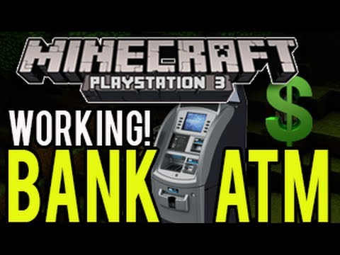 Minecraft Playstation - Working Bank and ATM! (Redstone Creation) PS3/PS4