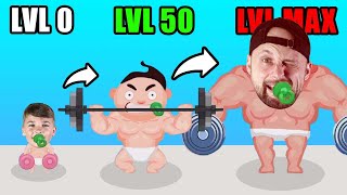 من المستوى صفر إلى المستوى الأقصى في MUSCLE BOY!؟ (جميع المستويات!) screenshot 2