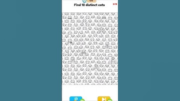 Find 10 distinct cats? 🐈😹😻 Annoying puzzle game #shorts