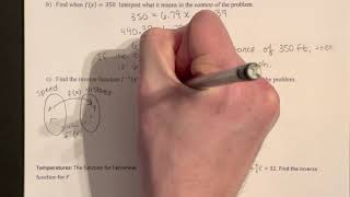 MAT 171 Inverse Function Applications