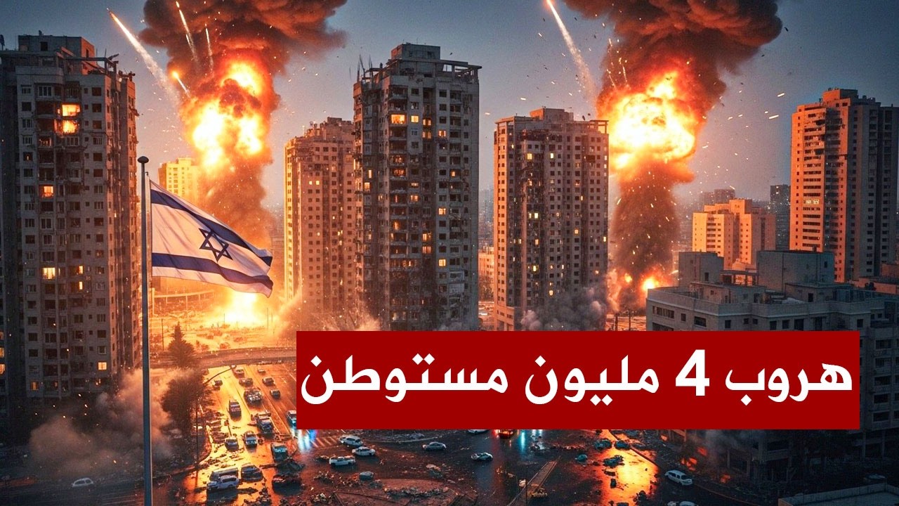 هروب اكثر من 4 مليون مستوطن من صواريخ ايران ، واحتراق اكبر ابراج تل ابيب