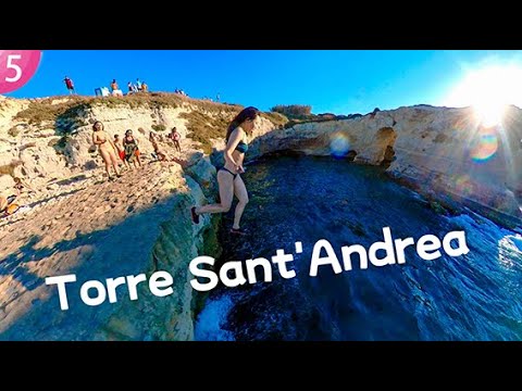 Solo Travel vlog: Torre Sant'Andrea jumping Southern Italy Puglia