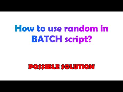 How to use random in BATCH script?