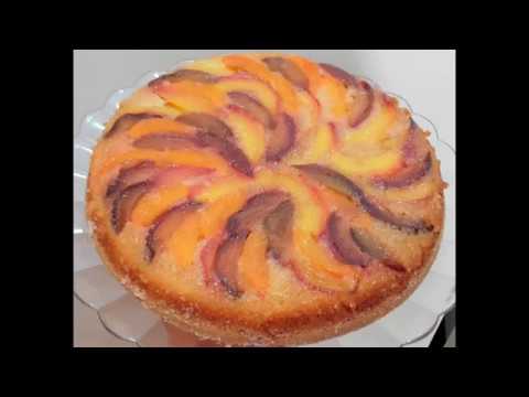 Gateau Renverse Aux Peches Abricots Et Prunes Youtube
