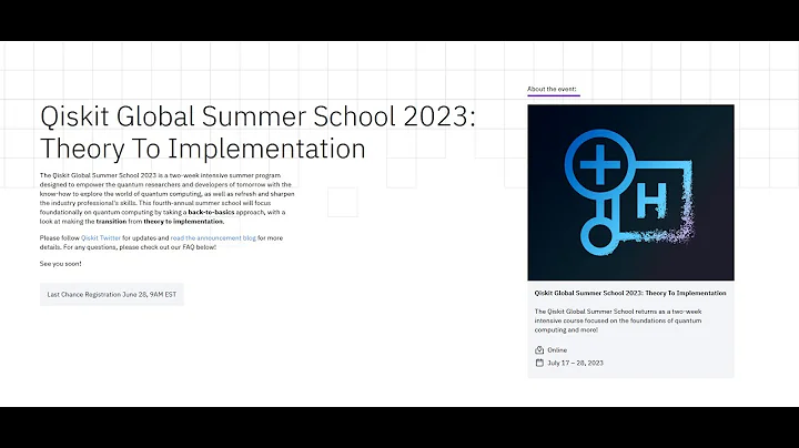 Qiskit Global Summer School 2023