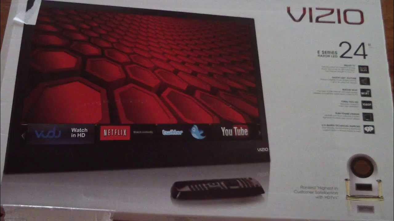 UNBOXING VIZIO E241IA1 24 inch LED 1080P SMART HDTV RAZOR ULTRA SLIM