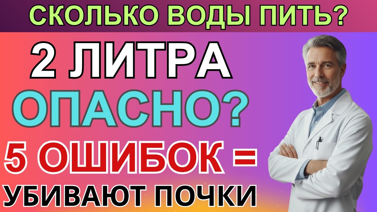 ТРАВНИК: пьёте воду неправильно — избыток разрушает почки и может привести к реанимации