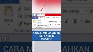 How to Add a Quick Access Toolbar | Menu Features Button at the Top of Microsoft Word | Undo Redo...