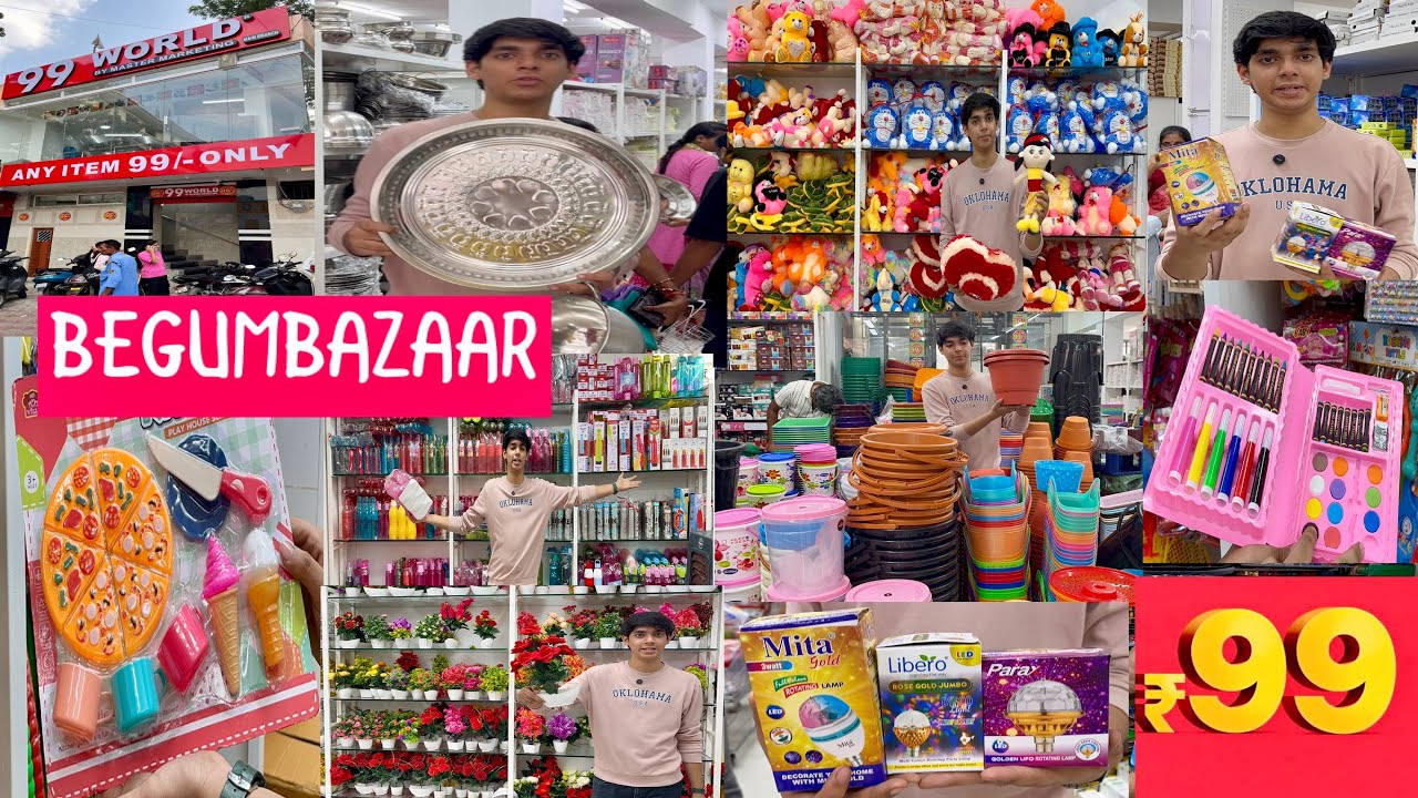 Hyderabad biggest😎 ₹99 world in ⚡️Begumbazr. Please visit all home needs just ₹99.