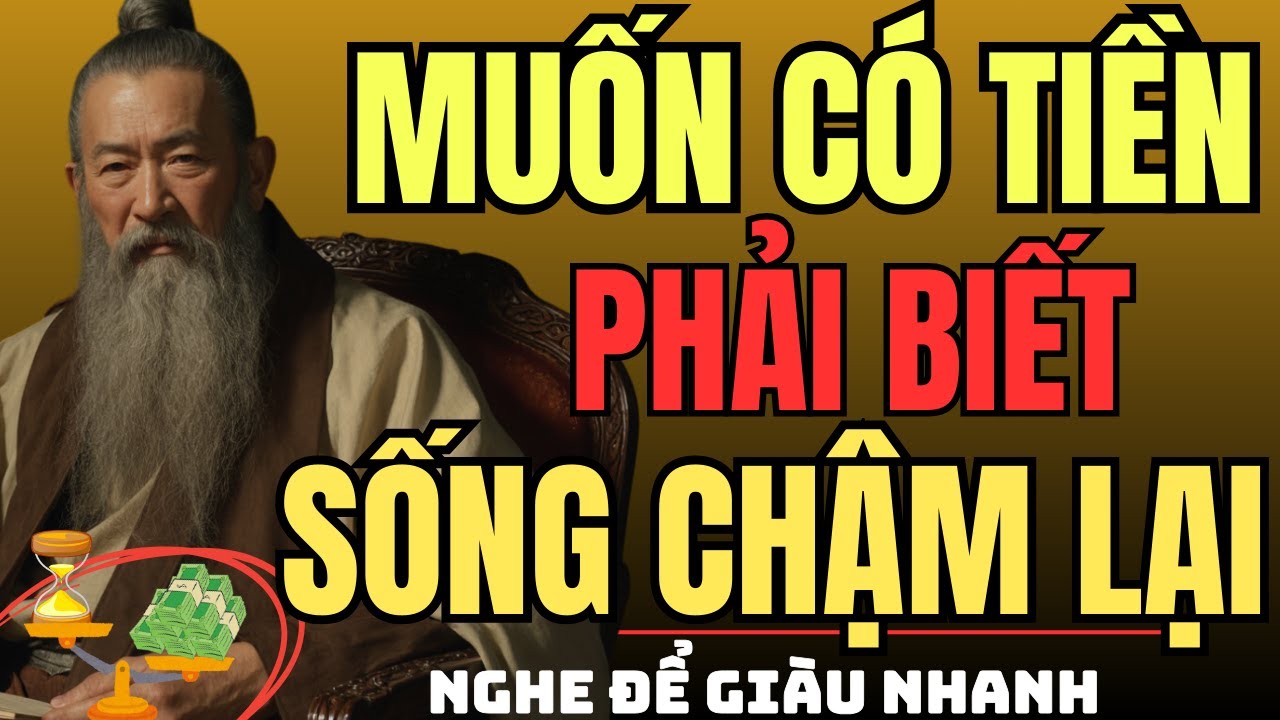 CỔ NHÂN DẠY – Muốn Có Tiền, Phải Biết SỐNG CHẬM LẠI | Triết Lý Sống