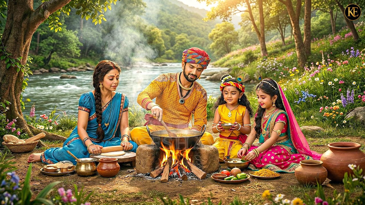 गोकुल में प्यारा परिवार: कान्हा, राधा, मैया और नंद बाबा ||YMKN || Shree Krishan leela ||