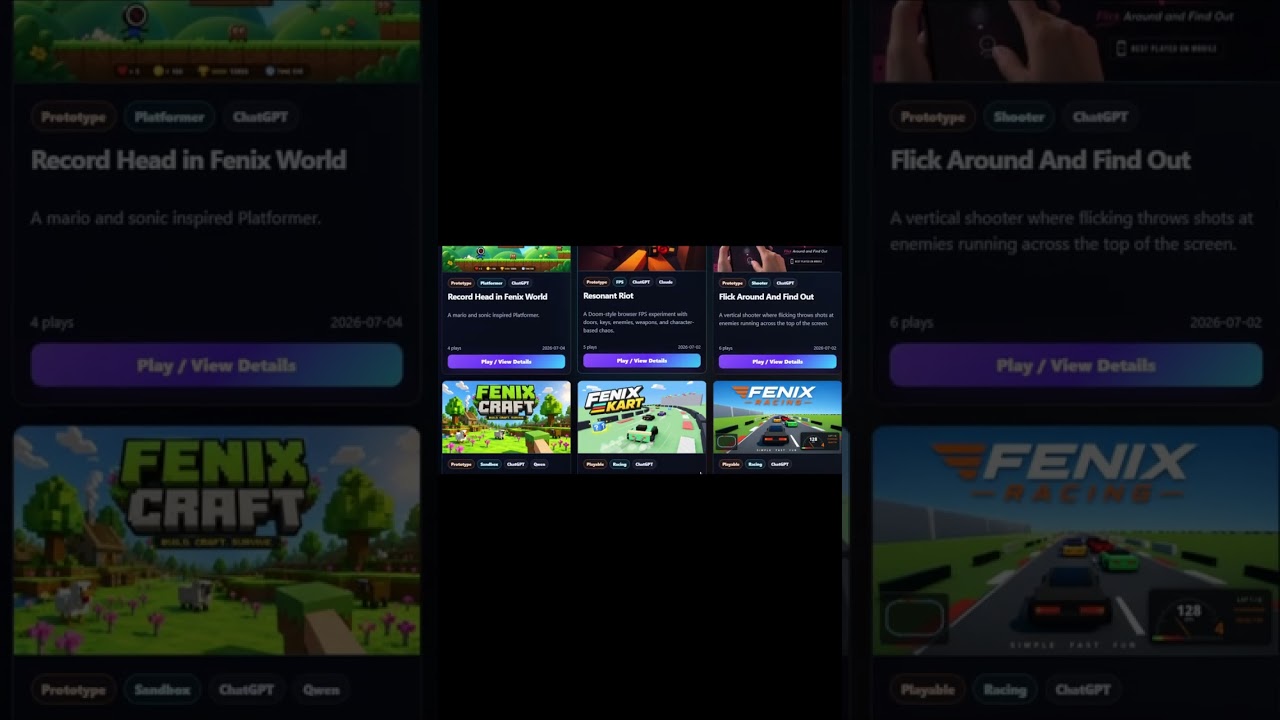Regardez I made 6 games with AI - Play them here sur YouTube Regardez I made 6 games with AI - Play them here sur YouTube