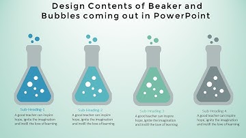 How to design content of beaker  and bubble coming out in powerpoint !Matjelacademy