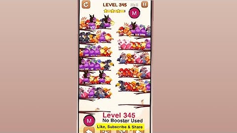 #bird #sort 2 #color #puzzle #level 345 #birdsort #colour #gaming #viral #trending #shorts #solution