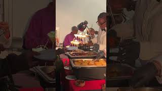 The catering was well prepared #uniquevibez #makeup #delaware #fashionshow #food