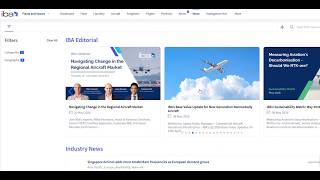 Interactive aviation news dashboard in IBA Insight