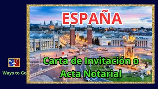 DIFERENCIAS entre CARTA de INVITACIÓN Y ACTA de MANIFESTACIONES para viajar a ESPAÑA.