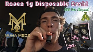 MUHA MEDS 1g Disposable Sesh!(Black Sugar Rosee)
