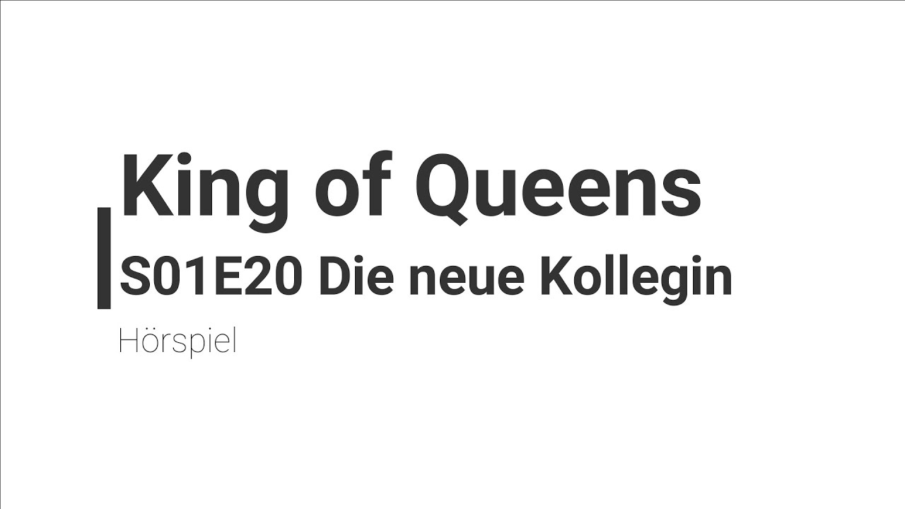 King of Queens Hörspiel - S01E20 Die neue Kollegin | Blackscreen, Einschlafen