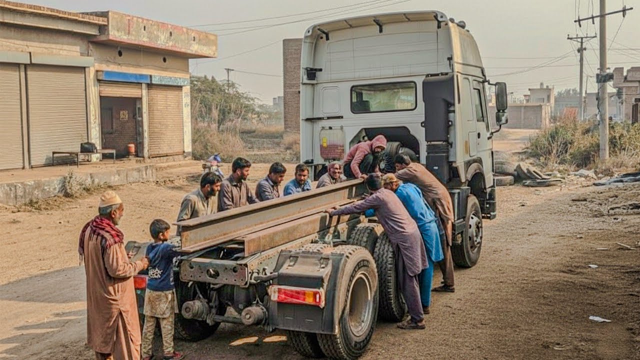 Pakistani Master Mechanic Fits 22-Wheeler Hino Transmission Transplant