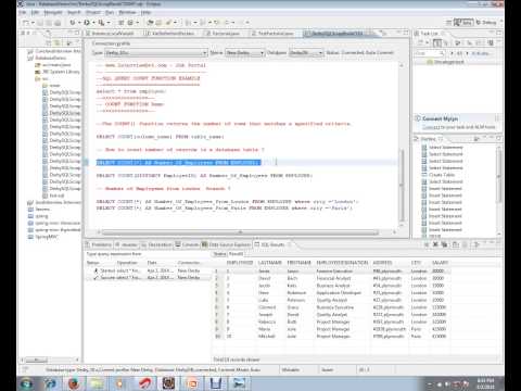 How to count number of records in a database table