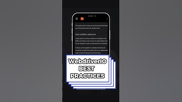WebdriverIO Best Practices - Latest Update! 👈🏼