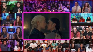 YouTubers React To Rhaenyra & Mysaria’s Kiss | House Of The Dragon S2 Ep6 End Scenes Reaction Mashup