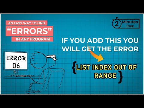 List index out of range | Find any #error in python Machine learning | 2 minutes tricks | ERROR_006