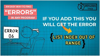 List index out of range | Find any #error in python Machine learning | 2 minutes tricks | ERROR_006