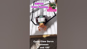 ESP32: Testing out the servo motor claw with a loop #Engineering #Robot #Professor #NoireSTEMinist