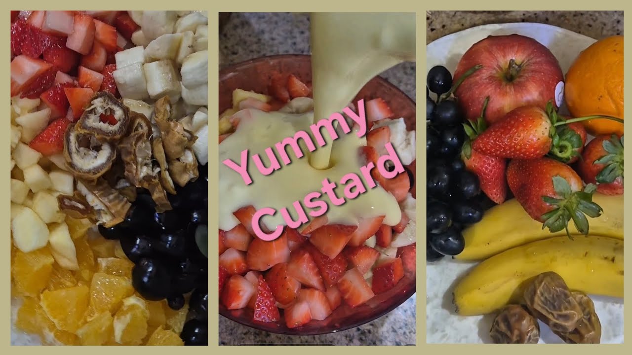 طريقة حلا بالفواكة ( البااارردة) ...مع مشروب سهل