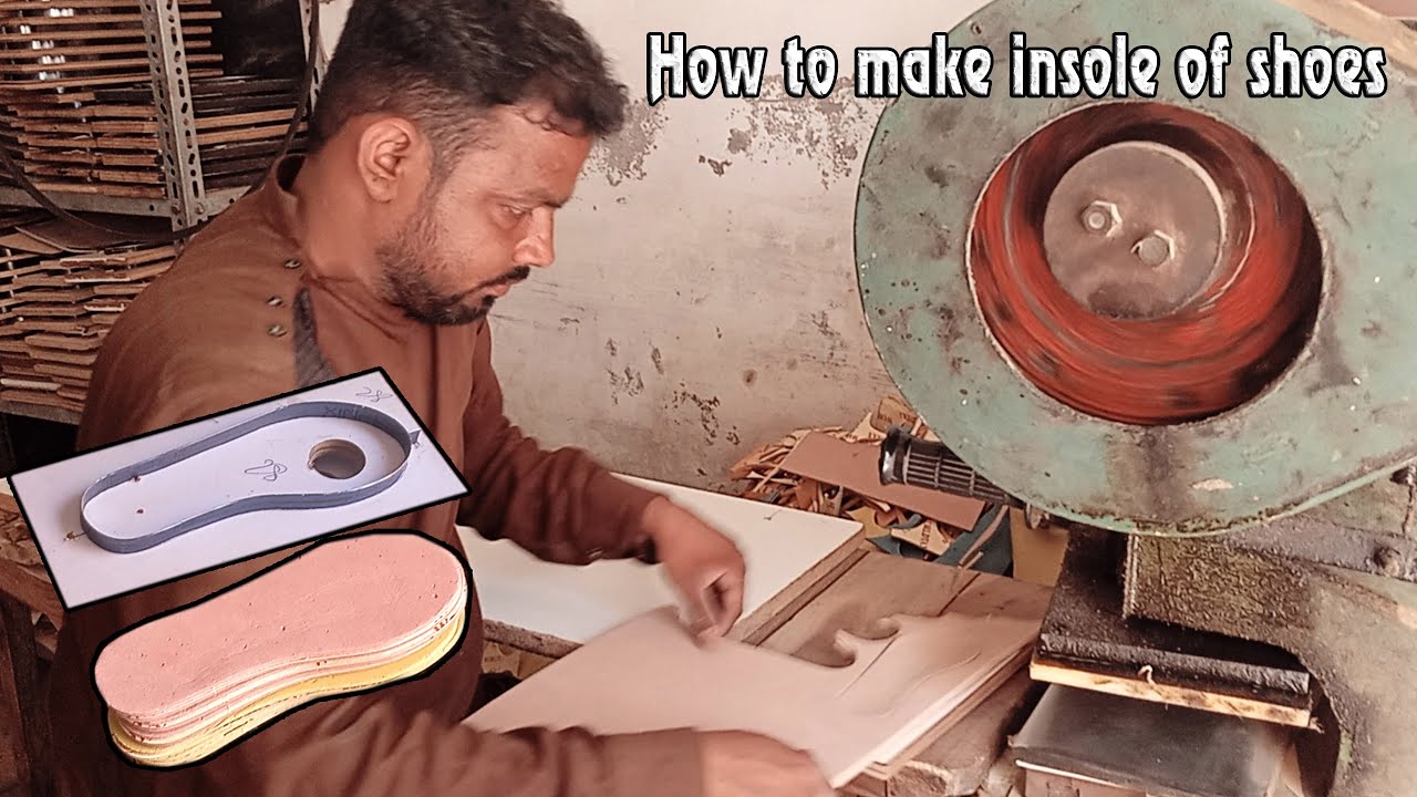 how to make insole of shoes //making insole from machine - YouTube