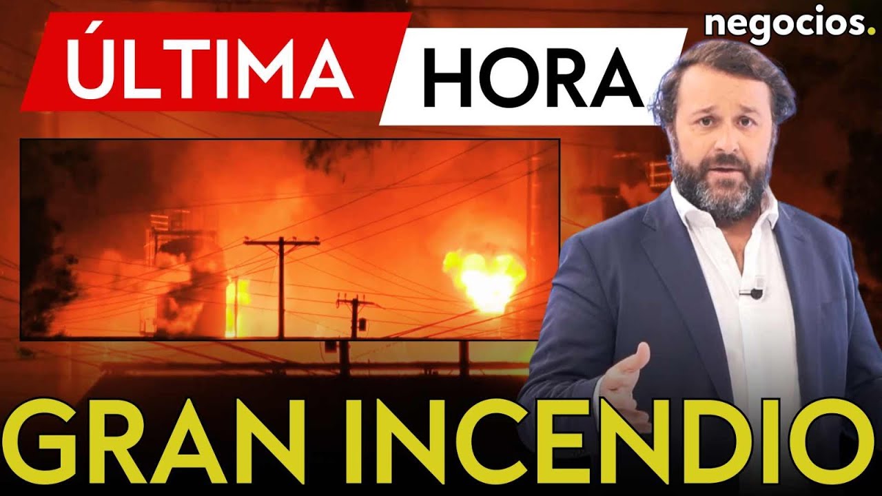 Un gran incendio afecta refinería cerca de Los Ángeles