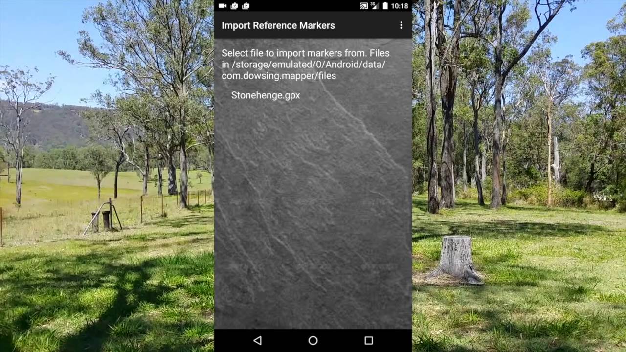 Dowsing Mapper How To: Main Screen