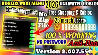 (✅MOD MENU) Roblox Mod Apk [Latest Version] - Unlimited Robux & Fly Hack 2026 screenshot 1
