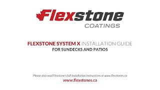 Flexstone Installation Guide
