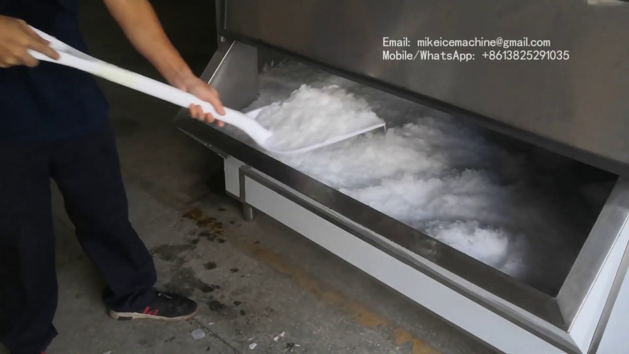 1T flake ice machine with 1T ice bin for commercial use YouTube