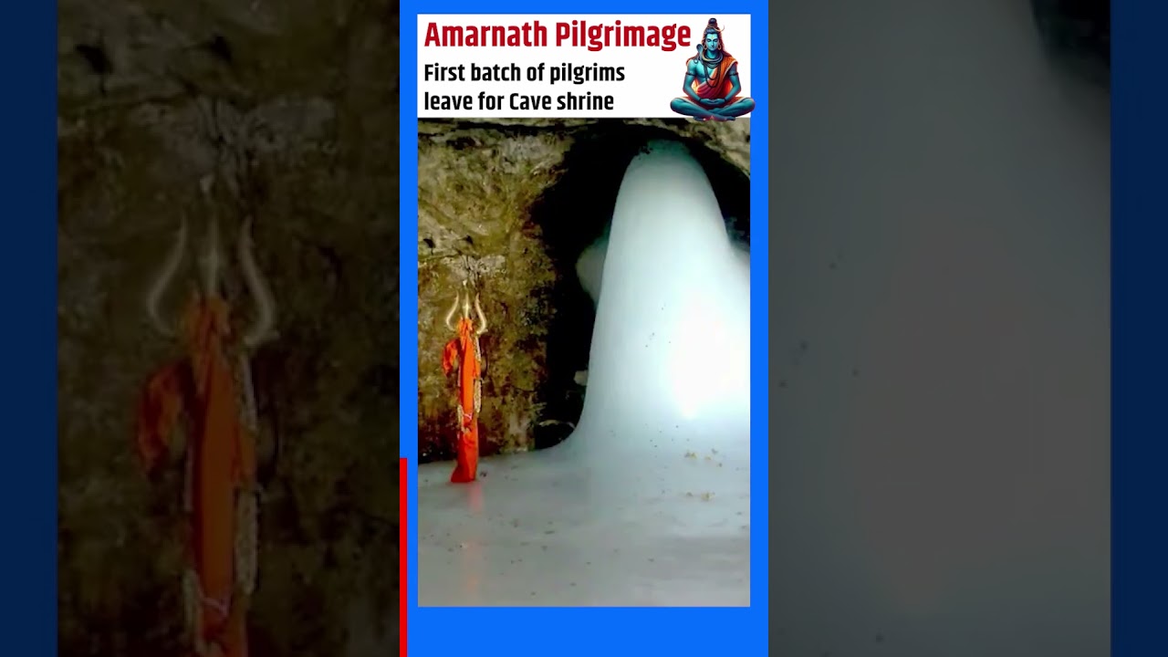 Amarnath Pilgrimage First batch of pilgrims leave for Cave shrine    