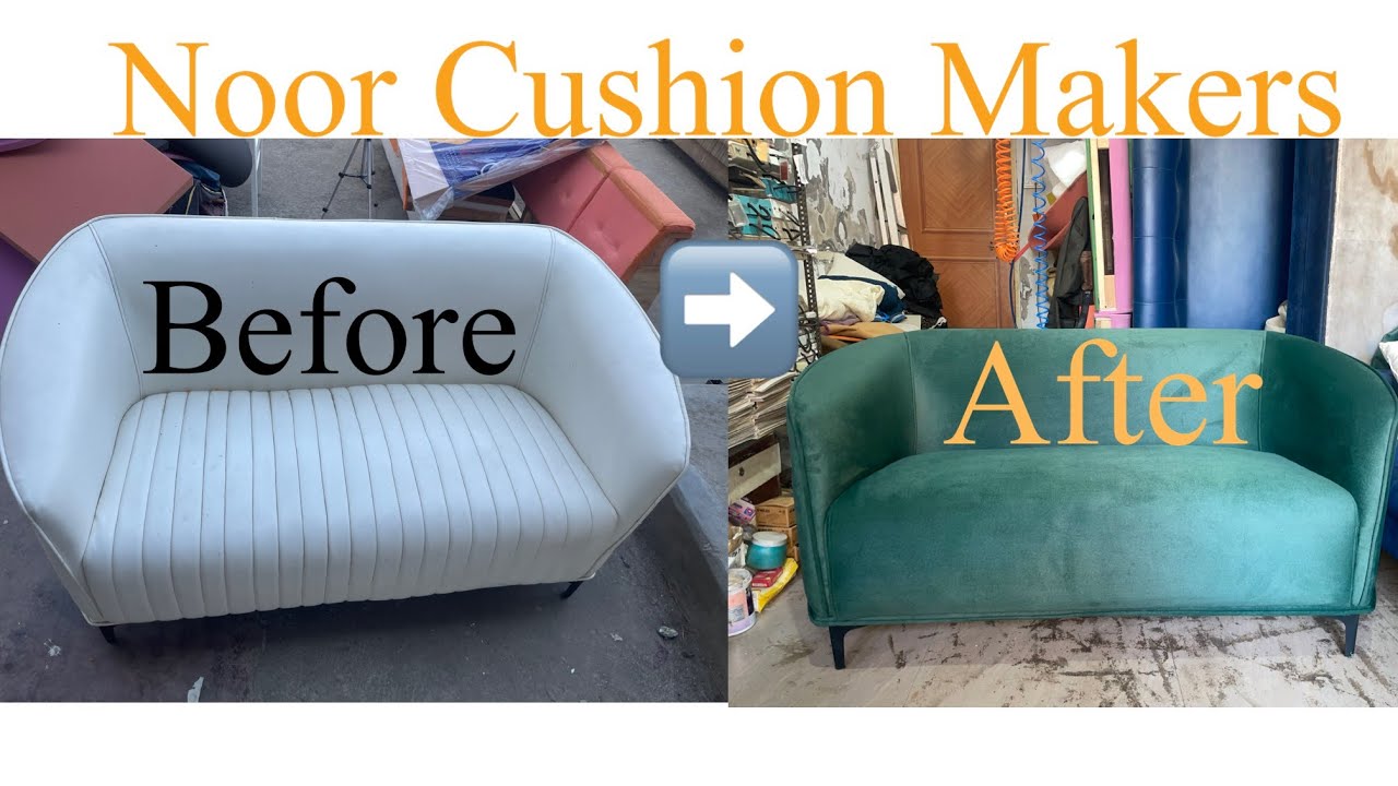Making of sofa | White to Green Sofa Transformation | Noor Cushion Makers | Pune 