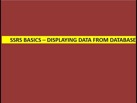 SSRS 01 DisplayData