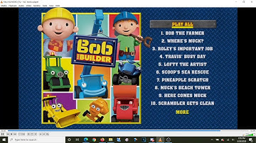 Bob The Builder: The Can Do Crew Pack DVD Menu Walkthrough