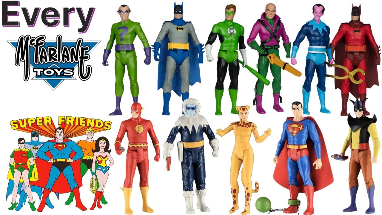 ***see newer video*** Every McFarlane Toys DC Multiverse Super Friends Comparison List Wave 1