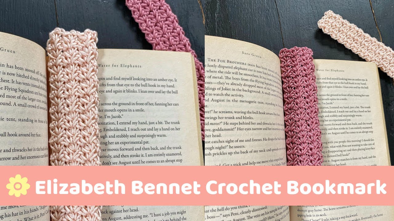 Crochet Bookmark: How to Crochet the Elizabeth Bennet Bookmark - Spider Stitch