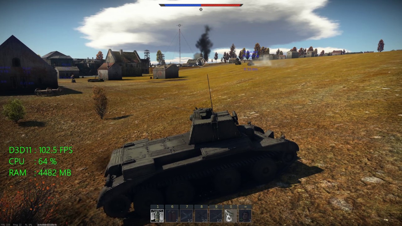 GeForce GTX 1060 -- Intel Pentium G4500 -- War Thunder Performance Test