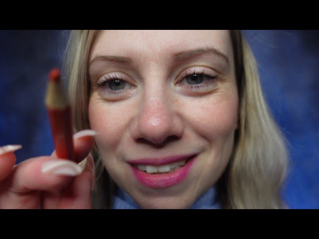 ASMR - Close up Pencil Tickles Behind your Ears, Deep Head and Neck Massage