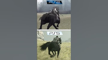 Shadow of The Colossus PS2 vs PS5 (Direct Comparison!) #short #shorts #ps2 #ps5