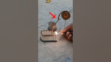 Rocket Launch Using Matchstick Chain Reaction | Creative Firework Setup 😀 #shortsvideo