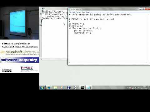Example - printing odd numbers (Software Carpentry)