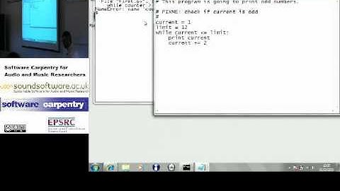 Example - printing odd numbers (Software Carpentry)