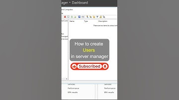 How to create a User in server manager 🌐🔥 #shorts #education #tutorial